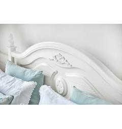 Letto 140x200 alla francese in legno bianco provenzale bianco 140x200 Princess 886