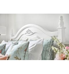 Letto 1 piazza e mezza in legno bianco provenzale bianco 140x200 Princess 886