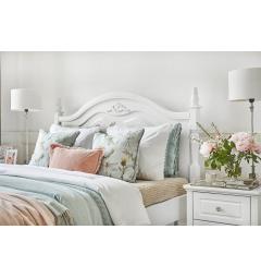 Letto alla francese in legno bianco provenzale bianco 140x200 Princess 886
