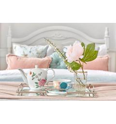 Letto 140x200 alla francese in legno bianco provenzale bianco 140x200 Princess 886