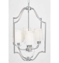 Lampadario moderno bianco e cromato con cristalli ORLANDO W4