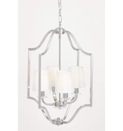 Lampadario moderno bianco e cromato con cristalli ORLANDO W4