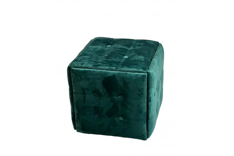 Pouf cubo convertibile 5 in 1 velluto verde Pouf cubo convertibile 5 in 1 velluto verde