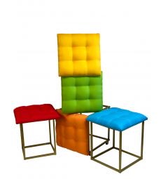 Pouf modulare 5 in 1 multicolor imbottito