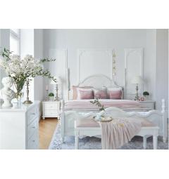 panca fondo letto legno bianco stile provenzale camera da letto