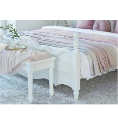 Ottomano Panca Pouf Sgabello imbottita colore bianco per camera da letto casa toeletta soggiorno Princess 858
