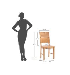 sedia rovere chiaro massello moderna con seduta ecopelle nera