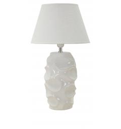 Lampada in ceramica bianca dalle forme morbide e arrotondate