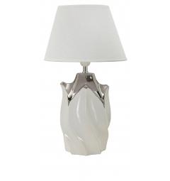 Lampada in ceramica bianca e grigia dal design semplice ed elegante