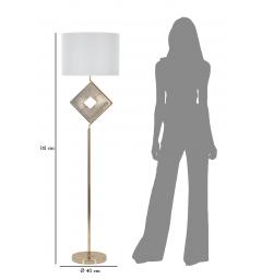 Piantana in metallo dorato con elegante decorazione - Arrediorg