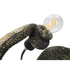Lampada da tavolo in resina a forma di camaleonte che tiene la lampadina con la coda