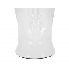 Lampada da tavolo in ceramica a forma di volto dai tratti essenziali e minimalisti