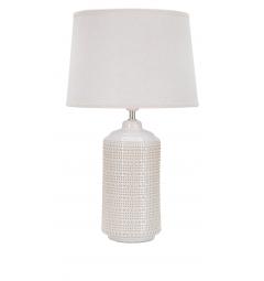 Lampada da tavolo in ceramica con eleganti decorazioni in rilievo