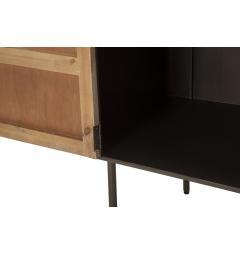 Mobile in metallo e legno con 3 cassetti e 2 ante design dalle linee semplici