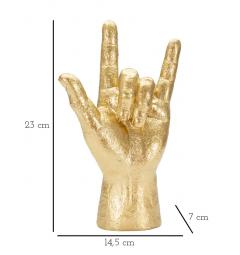 Statua dorata a forma di mano