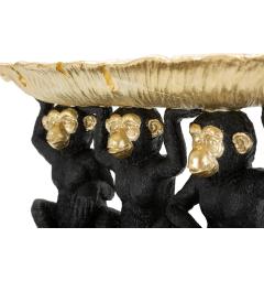 Simpatica statuetta composta da tre scimmiette su piedistallo