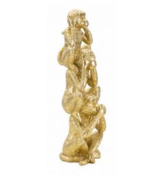 Statuetta  composta da 3 simpatiche scimmiette una sulla schiena dell'altra