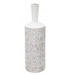 Vaso con eleganti decorazioni intagliate astratte e geometriche