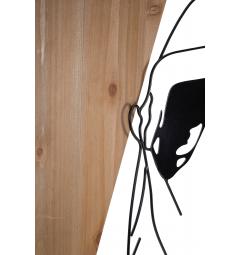 Pannello decorativo 3D da parete in metallo e legno design moderno