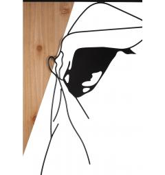 Pannello decorativo 3D da parete in metallo e legno design moderno