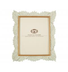 Elegante portafoto con cornice decorata da foglie