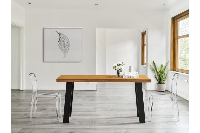 Tavolo allungabile legno massello e metallo 6-12 posti 160X90 TUBE Tavolo allungabile legno massello e metallo 6-12 posti 160X90 TUBE