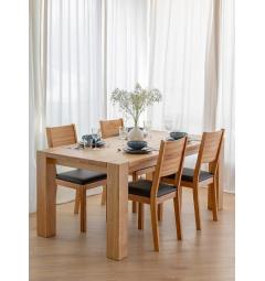 Tavolo 90x140 legno massello di rovere naturale oliato