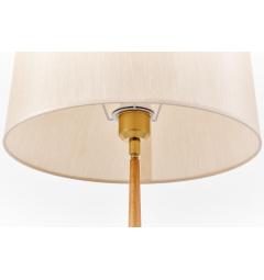 Lampada da terra design moderno e paralume in tessuto crema - Arrediorg