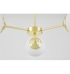 Lampadario design moderno struttura in metallo dorato RING W3 - Arrediorg