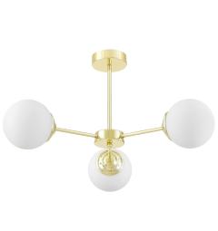 Lampadario design moderno struttura in metallo dorato RING W3 - Arrediorg
