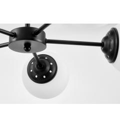 Lampadario design moderno struttura in metallo nero RING W5 - Arrediorg