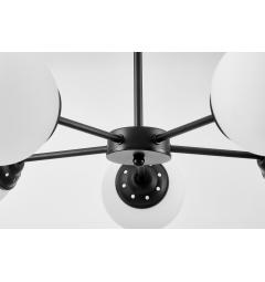 Lampadario design moderno struttura in metallo nero RING W5 - Arrediorg
