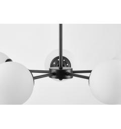 Lampadario design moderno struttura in metallo nero RING W5 - Arrediorg