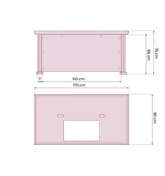 Scrivania classica direzionale per ufficio PRESTIGE B620 1,7 Metri misure