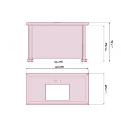 Scrivania classica per ufficio PRESTIGE B420 1,2 Metri misure