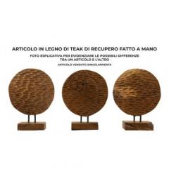 Scultura in legno teak design moderno - Arrediorg