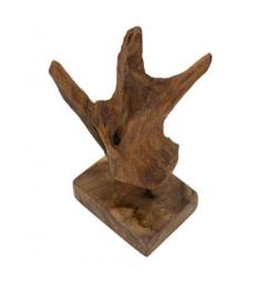 Scultura, scolpita a mano da un singolo pezzo di teak riciclato - Arrediorg