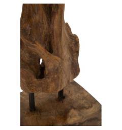 Scultura, scolpita a mano da un singolo pezzo di teak riciclato - Arrediorg