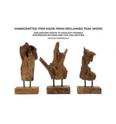 Scultura, scolpita a mano da un singolo pezzo di teak riciclato - Arrediorg