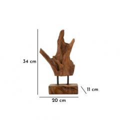 Scultura, scolpita a mano da un singolo pezzo di teak riciclato - Arrediorg