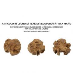 Sfera in teak riciclato lavorata a mano con cura - Arrediorg