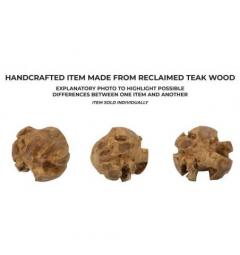 Sfera in teak riciclato lavorata a mano con cura - Arrediorg