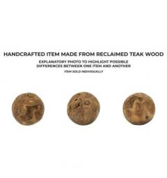 Sfera in teak riciclato realizzata a mano - Arrediorg