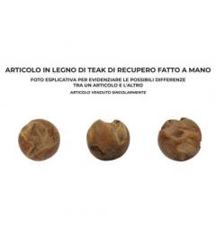 Sfera in teak riciclato, realizzata a mano, unisce eleganza e sostenibilità - Arrediorg