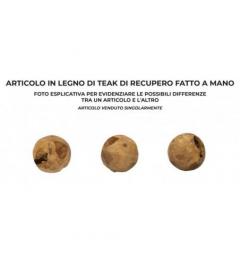 Sfera in teak riciclato, realizzata a mano, unisce eleganza e sostenibilità - Arrediorg