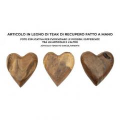 Questo cuore in teak riciclato fatto a mano - Arrediorg