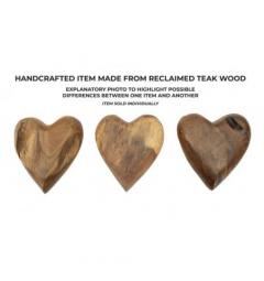 Questo cuore in teak riciclato fatto a mano - Arrediorg