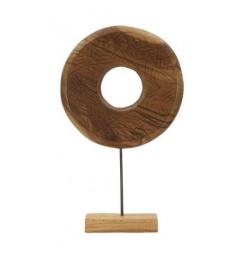 Scultura rotonda in teak riciclato - Arrediorg