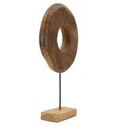 Scultura rotonda in teak riciclato - Arrediorg