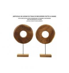 Scultura rotonda in teak riciclato - Arrediorg